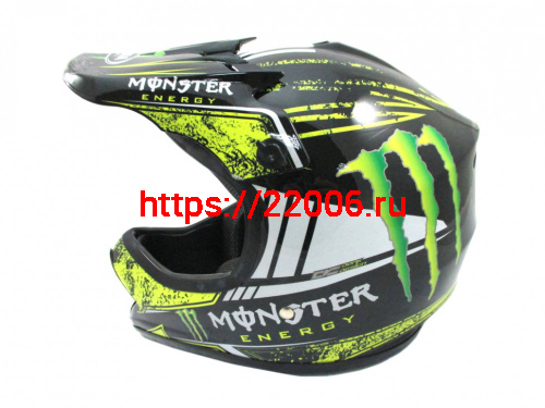 Мотошлем YM-210 KIDS Monster черый (L) Мотошлем YM-210 KIDS Monster черый (L)