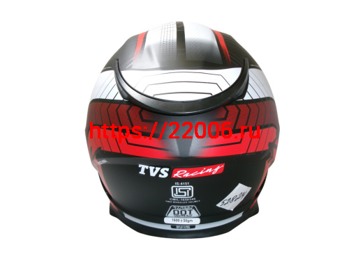 Шлем TVS RACING (Индия) STREET D/V DULL BLACK RED размер XL, + пинлок в комплекте, очки фото 3 Шлем TVS RACING (Индия) STREET D/V DULL BLACK RED размер XL, + пинлок в комплекте, очки фото 3