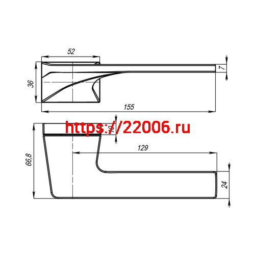 Ручка Punto (Пунто) раздельная K.QSL52.GERMES SN-3 мат.никель фото 3 Ручка Punto (Пунто) раздельная K.QSL52.GERMES SN-3 мат.никель фото 3
