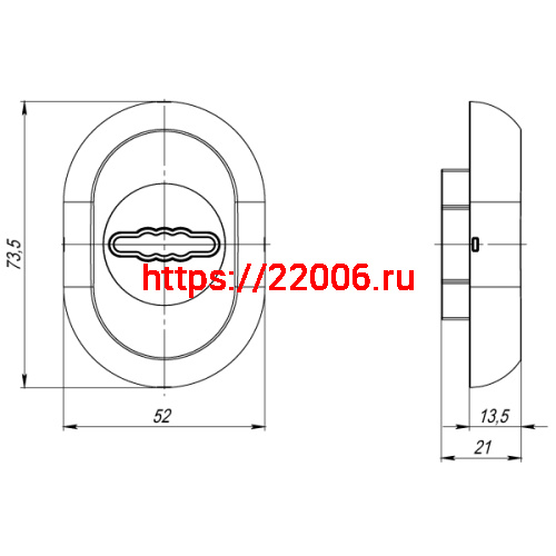 Накладка Fuaro (Фуаро) под сувальдный ключ ESC-13S с автоматическими шторками GP-золото (2шт. в уп.,отгр. по 1 шт) фото 3