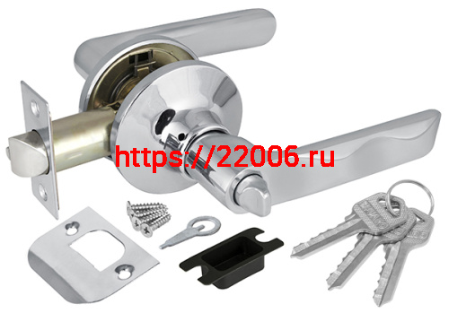 Ручка Fuaro (Фуаро) защелка DK624/BL CP-ET (624/BL CP-E) (кл/фик.) хром