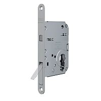 Корпус AGB (АГБ) врезного замка под цилиндр для раздвижных дверей SCIVOLA TRE B08982.50.34 (матовый хром)