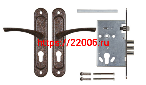 Корпус Ajax (Аякс) врезного замка с ручками на планке KIT А5-3155/3 W/B фото 4