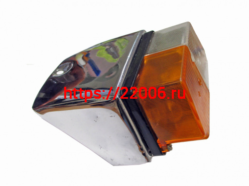 Фонарь передний коляски в сборе с кронштейном хром Фонарь передний коляски в сборе с кронштейном хром