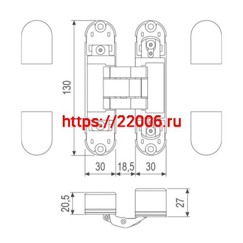 E30200.92.93 (черный) петля AGB (АГБ) ECLIPSE 2.1 (4 накладки в комплекте), 60 кг. фото 2 E30200.92.93 (черный) петля AGB (АГБ) ECLIPSE 2.1 (4 накладки в комплекте), 60 кг. фото 2