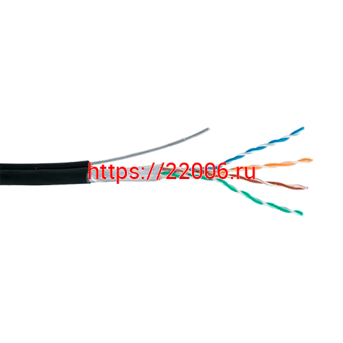 Кабель DIVISAT FTP 4PR 24AWG Cu CAT5e, OUTDOOR +ТРОС (0,48) 305м Кабель DIVISAT FTP 4PR 24AWG Cu CAT5e, OUTDOOR +ТРОС (0,48) 305м