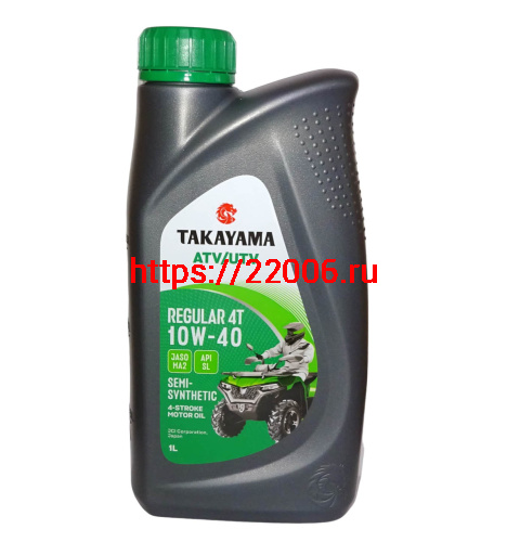 Масло TAKAYAMA REGULAR, 4T 10W40 ATV/UTV SL MA-2 п/синт, 1 литр 6056115 Масло TAKAYAMA REGULAR, 4T 10W40 ATV/UTV SL MA-2 п/синт, 1 литр 6056115