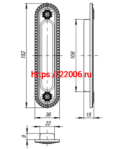 Ручка Armadillo (Армадилло) для раздвижных дверей SH.CL152.010 (SH010/CL) AS-9 античное серебро фото 3