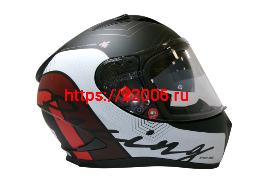 Шлем TVS RACING (Индия) STREET D/V DULL BLACK RED размер XL, + пинлок в комплекте, очки фото 4 Шлем TVS RACING (Индия) STREET D/V DULL BLACK RED размер XL, + пинлок в комплекте, очки фото 4