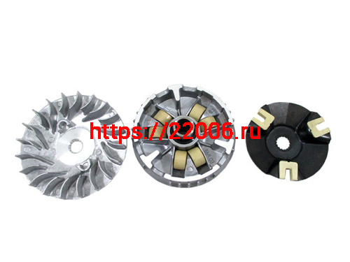 Вариатор Yamaha Cygnus 125cc 4CW в сборе (ролики, наружный шкив, палец) TMMP