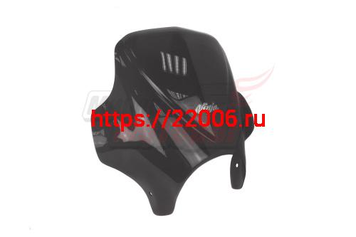 Щиток ветровой (25) оргстекло "Ninja" (большой кокошник) чёрный Щиток ветровой (25) оргстекло "Ninja" (большой кокошник) чёрный