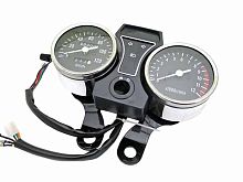 Щиток приборов круглый с электронным тахометром мопед Дельта фишки мама
