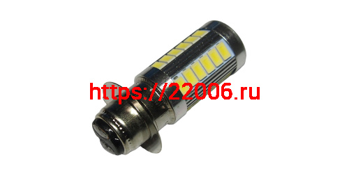 Лампа светодиодная (LED) 12V  (P15D-25-1) 35/35W  33SMD фарная (Альфа, Zadiak) фото 2