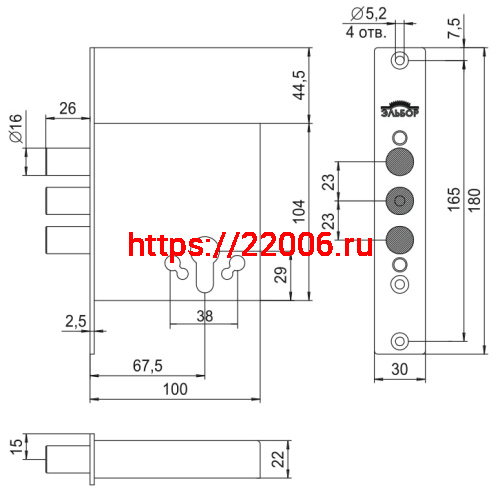 Корпус Elbor (Эльбор) врезного замка Лазурит 1.01.07 /14370/ фото 3 Корпус Elbor (Эльбор) врезного замка Лазурит 1.01.07 /14370/ фото 3