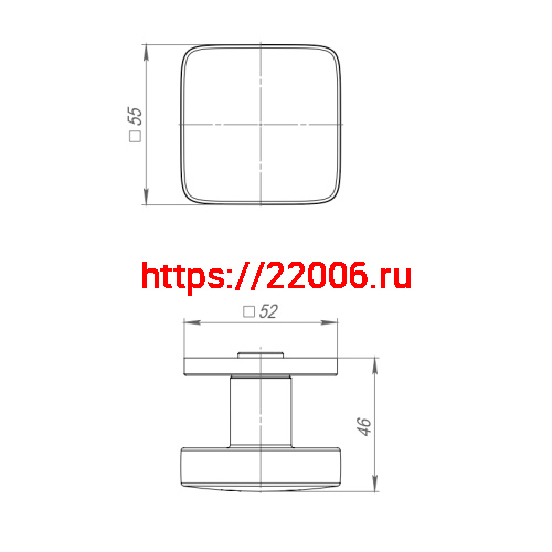 Ручка Punto (Пунто) раздельная R.ARC.R52.SALUT SSC-16 сатин.хром фото 3