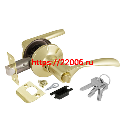 Ручка Ajax (Аякс) защелка DK610 PB-ET (6010 PB-E) (кл./фик.) золото Ручка Ajax (Аякс) защелка DK610 PB-ET (6010 PB-E) (кл./фик.) золото