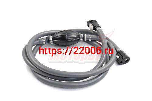 Груша со шлангом + коннекторы Ямаха/Меркурий (серый шланг) (С24620)