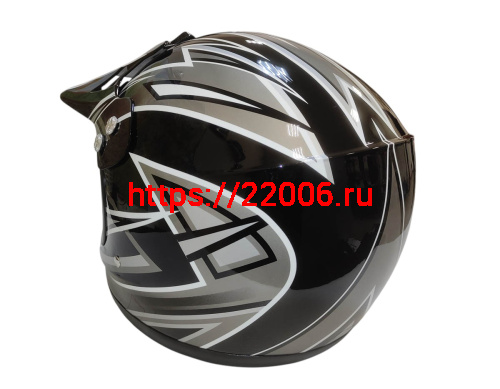 Шлем кроссовый KIRIN QL-112D, черный, синий, красный, размер M фото 3