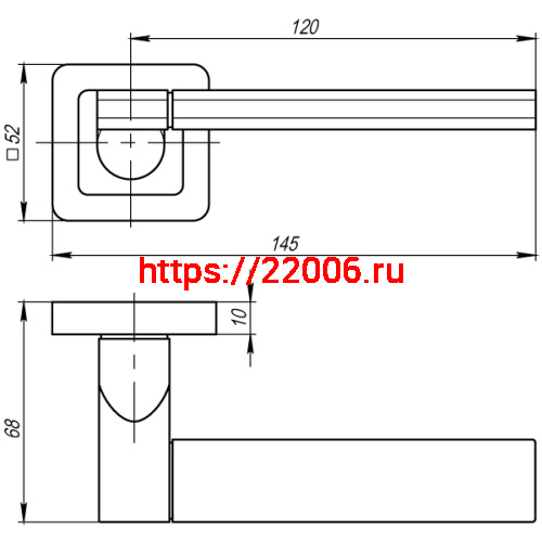 Ручка Punto (Пунто) раздельная K.QR52.GALAXY (GALAXY QR) SN/CP-3 матовый никель/хром фото 2 Ручка Punto (Пунто) раздельная K.QR52.GALAXY (GALAXY QR) SN/CP-3 матовый никель/хром фото 2