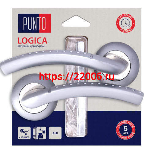 Ручка Punto (Пунто) раздельная LM/A R.TL54.LOGICA/HD SC/CP-16 матовый хром/хром Ручка Punto (Пунто) раздельная LM/A R.TL54.LOGICA/HD SC/CP-16 матовый хром/хром