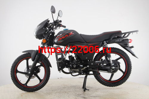 Мопед Alpha FX Max LUX (Форсир.) ЧЕРНЫЙ ГЛЯНЦЕВЫЙ (сигнализация, багажник зад., литые диски, обтекатель фар, защита ног, LED фара и поворотники, перед фото 2