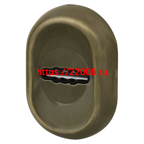 Накладка Fuaro (Фуаро) на сувальдный замок ESC.S-auto/CRE/OV.13 (ESC-13S) с авт. шторками AB зелёная бронза