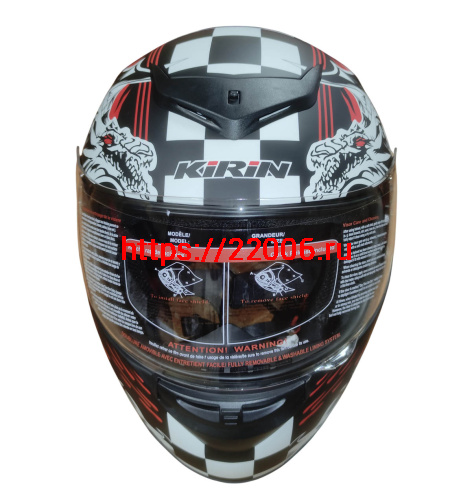 Шлем интеграл KIRIN K-22, черный, черн-крас матовый, черн-крас, размер XL фото 5 Шлем интеграл KIRIN K-22, черный, черн-крас матовый, черн-крас, размер XL фото 5