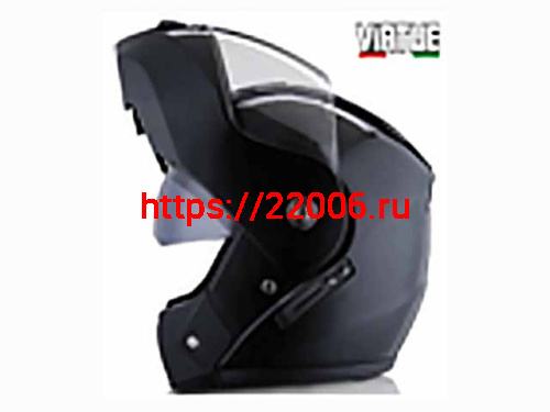 Мотошлем VIRTUE MD-903 трансформер с визором черный (L) Мотошлем VIRTUE MD-903 трансформер с визором черный (L)