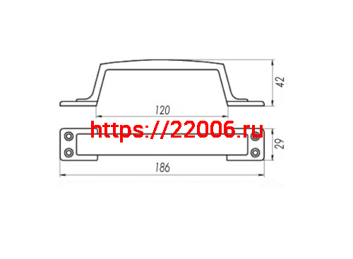 Ручка-скоба Zenit (Зенит) РС100.01 (белый) фото 2 Ручка-скоба Zenit (Зенит) РС100.01 (белый) фото 2