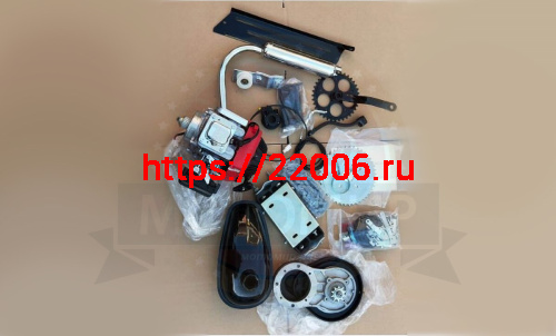 Двигатель Веломотор 4х тактный (ременный редуктор) (КОМПЛЕКТ для установки)