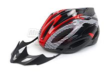 Шлем Вело (цв. чёрно-красный) (54-60см)