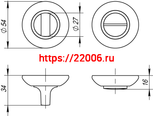 Ручка Fuaro (Фуаро) поворотная BK6.R.RM54 (BK6 RM) SC/CP-16 матовый хром/хром фото 3 Ручка Fuaro (Фуаро) поворотная BK6.R.RM54 (BK6 RM) SC/CP-16 матовый хром/хром фото 3