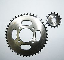 Звезда ведомая+ведущая 428*43-15 зубьев CG125/150