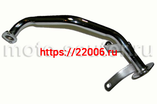 Колено глушителя (для глушителя прямоток) 152QMI/157QMJ 125/150cc с кронштейном Колено глушителя (для глушителя прямоток) 152QMI/157QMJ 125/150cc с кронштейном