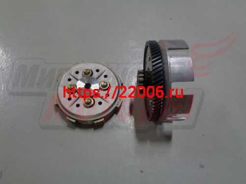 Сцепление в сборе YBR125 (4 болта, 4 диска)