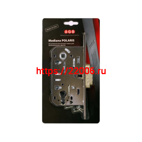 Корпус AGB (АГБ) замка магнит. под цил. MEDIANA POLARIS B06103.50.12.567 с отв. планк B02402.05 (ант бр)