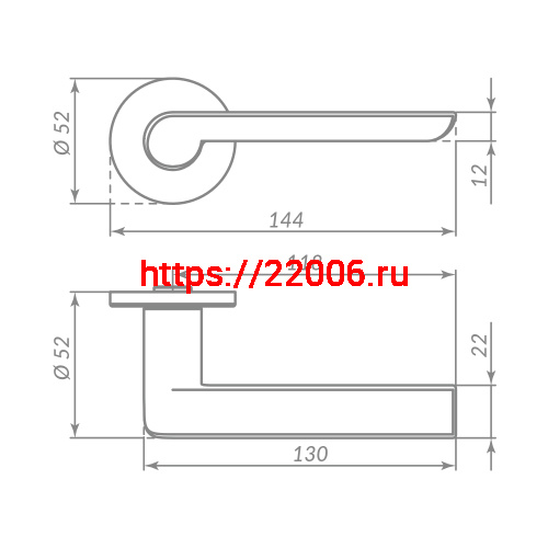 Ручка Punto (Пунто) раздельная R.ARC.R52.STEP SSG-39 сатин.золото фото 3
