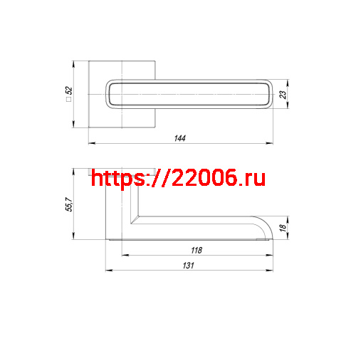Ручка Punto (Пунто) раздельная K.ARC.Q52.MARS CP/WH-19 хром/белый фото 3 Ручка Punto (Пунто) раздельная K.ARC.Q52.MARS CP/WH-19 хром/белый фото 3