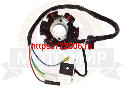 Зажигание Honda Lead 90, GY6-50 голое (без маховика) (статор 5+1 катушек) Зажигание Honda Lead 90, GY6-50 голое (без маховика) (статор 5+1 катушек)