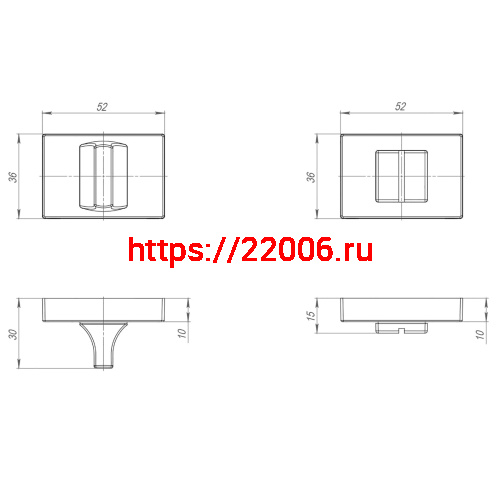 Ручка Punto (Пунто) поворотная BK6.K.QSL52 BL-24 черный фото 3 Ручка Punto (Пунто) поворотная BK6.K.QSL52 BL-24 черный фото 3