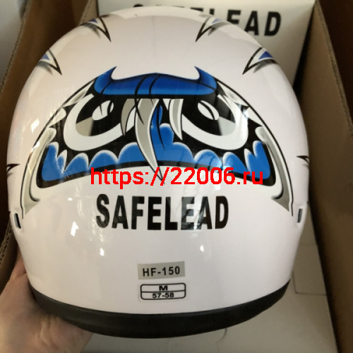 Шлем интеграл "Safelead" HF-150 NEW белый (BG), бургунди (DT), черный (Q30), размер XL фото 3