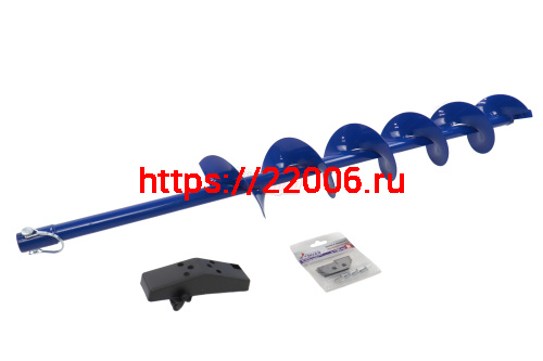 Шнек для льда к мотобуру D-130мм, L-1000мм, d пос.-20мм (BRAIT AG-52, Carver AG-52, Калибр БС-1500)