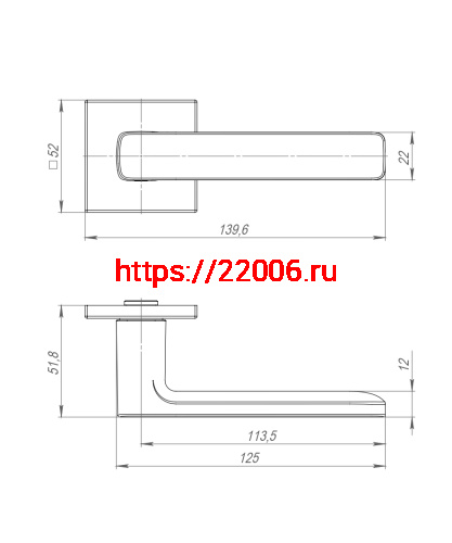 Ручка Punto (Пунто) раздельная K.ARC.Q52.VIVA BL-24 черный ТРОСИК фото 3 Ручка Punto (Пунто) раздельная K.ARC.Q52.VIVA BL-24 черный ТРОСИК фото 3