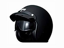 Мотошлем VIRTUE MD-211 открытый с козырьком и визором черный матовый (M)