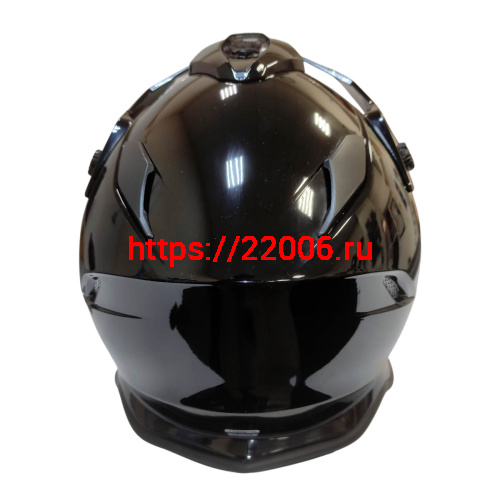 Шлем кроссовый со стеклом (туринг) СНЕГОХОДНЫЙ COBRA EC H331, черный, с ПОДОГРЕВОМ ВИЗОРА, размерXXL фото 4