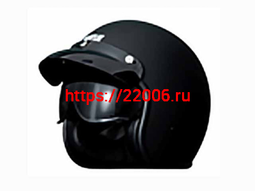 Мотошлем VIRTUE MD-211 открытый с козырьком и визором черный матовый (L)