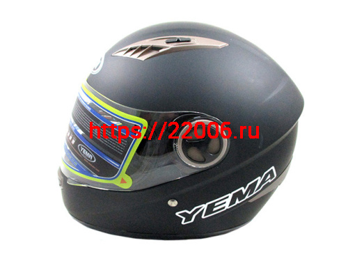 Мотошлем YM-827 черный матовый (S)