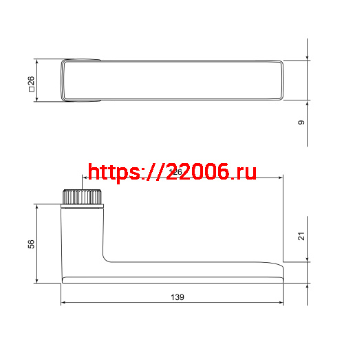 Ручка Punto (Пунто) раздельная K.EL.Q27.GANT SSG-39 сатин.золото фото 3 Ручка Punto (Пунто) раздельная K.EL.Q27.GANT SSG-39 сатин.золото фото 3