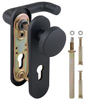 Ручка Fuaro (Фуаро) дверная FP.DH72.043P-KNOB NE (DH-043P-KNOB NE), нейлон, квадрат 9x90 мм, BL-24 черный