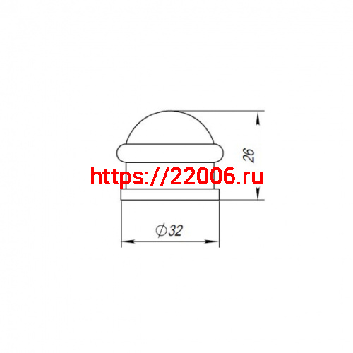 Упор Punto (Пунто) дверной напольный DFIX/F26 (DS PF-26) SN-3 мат.никель фото 3